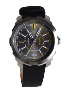Diesel Herren Armbanduhr Uhr Herrenuhr DZ1739 Lederarmband schwarz silber Neu - Picture 1 of 4