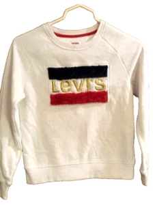 Levi's Sweatshirt Girls Large Red white & Blue Logo 12-13 years vintage - Picture 1 of 4