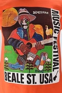 Beale Street Music Festival Memphis George Hunt Blues Man Art T Shirt Small - Picture 1 of 11