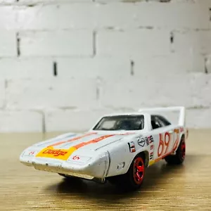 69 Dodge Charger Daytona 2017 Retro Style Flames White Orange - Picture 1 of 15
