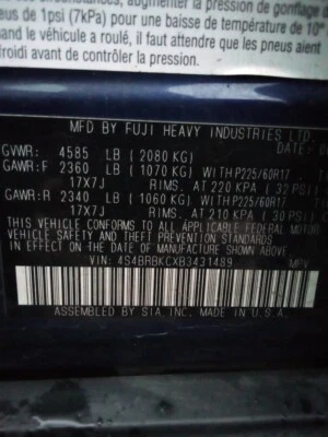 Manija de puerta exterior delantera izquierda usada se adapta a: Subaru Legacy 2011 montaje puerta delantera Foto 1 de 4