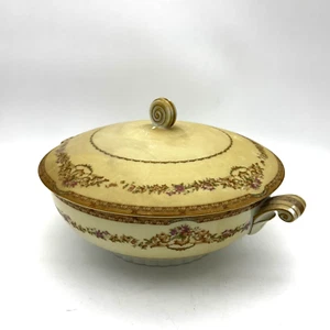 Cuenco cubierto vintage FNC Narumi China Japón ocupado con tapa y asas floral - Imagen 1 de 8