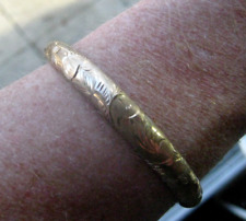Antik schwerer goldener Arrmreif 333 floral Art Deco Armband Armspange bracelet
