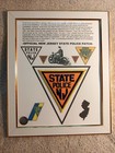 new jersey state police patch one of a kind unique framed historic