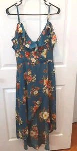 The General Good Damen Größe M Rylie Rüschen Blumen Maxikleid Blau Stitchfix Neu mit Etikett - Bild 1 von 8