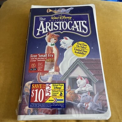 VHS Walt Disney Masterpiece Collection The Aristocrats - New, Sealed - Image 1 of 3