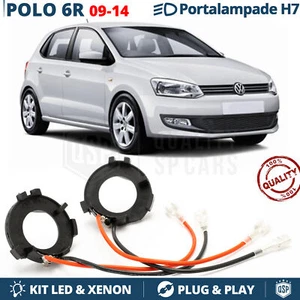 2x ADATTATORI montaggio KIT LED H7 per VW Polo 6R 09-14 Supporto Portalampada - Foto 1 di 9