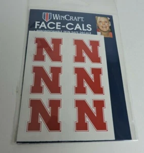 Nebraska Cornhuskers 6 Repositionable Skin Safe Face Decal by WinCraft - Picture 1 of 2