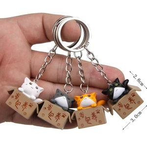 Cartoon Style 3D Cartoon Keychain PVC Lock Keychain Compact Style Various Colors - Picture 1 of 16