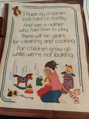 Children Grow Up Baby Motherhood Kit Crewel Craft 1981 Dimensions #1206 - Image 1 of 4