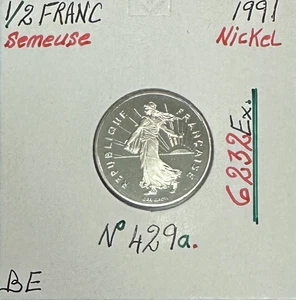 1/2 FRANC SEMEUSE - 1991 - Pièce de Monnaie en Nickel // BE - Foto 1 di 2
