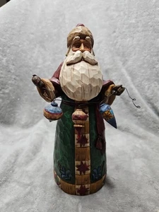 Vintage 2002 Jim Shore Heartwood Creek Santa holding ornaments Figurine 105531 - Picture 1 of 14