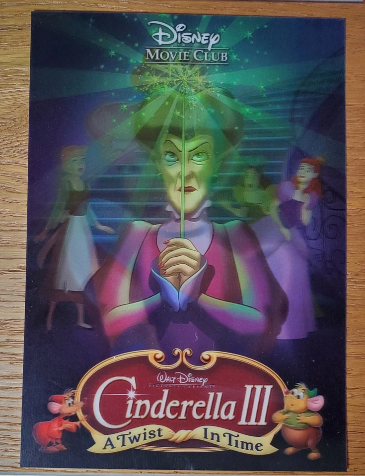 Tarjeta Lenticular Disney's CENICIENTA III, 3-D Disney Movie Club Madrastra Malvada Foto 1 de 4