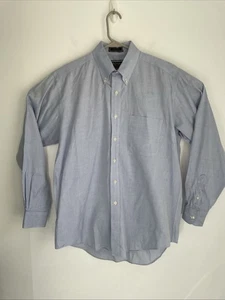 Britches Size LARGE 16 - 35 Pinpoint Oxford Blue Dress Shirt 100% Cotton - Picture 1 of 4