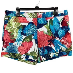 Attention Contemporary Fit Tropical Floral Flat Front Shorts Size 14 - Picture 1 of 5