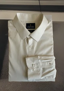 Stafford Smart Tech Dress Shirt Mens XL 17-17.5 36/37 White Long Sleeve - Picture 1 of 8