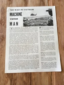 MACHINE VS MAN Catholic Worker CNVA WRL 1965 flyer anti-war vietnam - Picture 1 of 2
