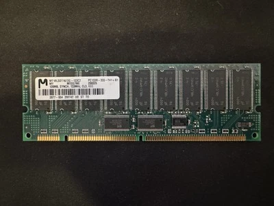 RAM MICRON 128MB MT18LSDT1672G-133C2 ECC PC-133 SERVER RAM MEMORY STICK - Immagine 1 di 4