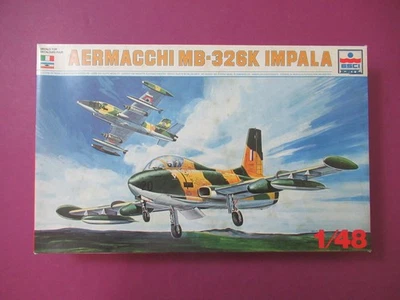 ESCI AERMACCHI MB-326K "IMPALA" SCALA 1/48 CON LA SCATOLA IN FOTO - Immagine 1 di 4