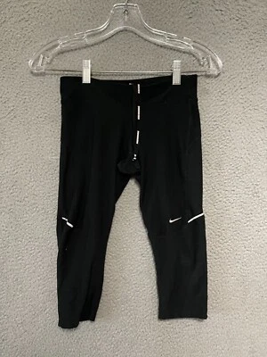 Pantalones cortos/mallas capri Nike Stay Warm para mujer talla XS negros para correr 519841-010 Foto 1 de 4