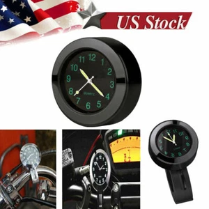 Universal Fit 7/8" To 1-1/4" Motorcycle Cruiser Handlebar Bar Mount Clock Handle - Picture 1 of 11