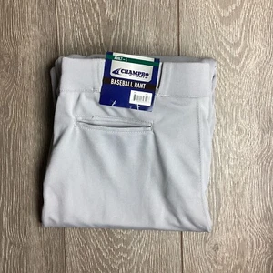 champro NUEVO Pantalones de Béisbol Adulto L Gris Cónico Botón a Presión Defecto - Imagen 1 de 6