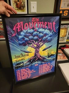 Signed 'The Movement' VIP Tour Poster Rock/Roots/Reggae Autograph - Picture 1 of 8