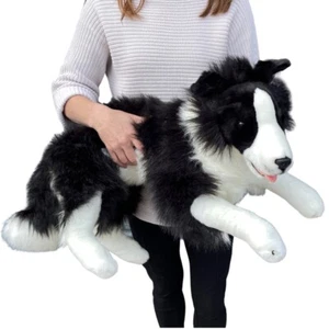 Juguete de peluche suave Oscar the Border Collie 25"/62 cm juguetes de peluche Bocchetta extra grandes - Imagen 1 de 3