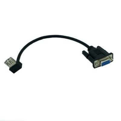 RS232 DB9 Female To USB 2.0 A Female Serial Converters Cable USB-Power Design - Image 1 of 4