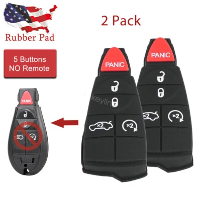 Almohadilla de goma 2 llaveros 5B para Dodge Challenger 2008 2009 2010 2011 2012 2013 2014 Foto 1 de 4