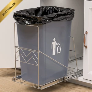 Pull Out Trash Can, Adjustable Slide-Out Rack for Kitchen Sink - Picture 1 of 12