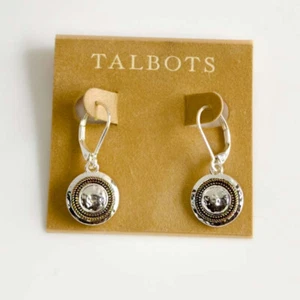 Pendientes colgantes redondos Talbots dobles tonos regalo moda mujeres fiesta vacaciones joyería - Imagen 1 de 3