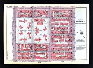 1955 Bromley New York City Map East Harlem Frawley Circle Central Park 110-116th - Picture 1 of 2