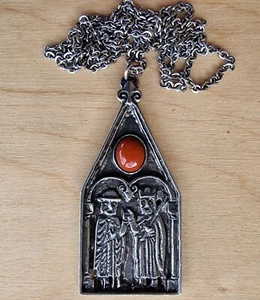 Gisbert Dunker for Havstad Tinn Olavssmykke pewter pendant necklace Norway - Picture 1 of 5