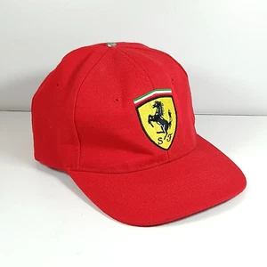 Gorra Ferrari vintage roja con licencia oficial 1998 sombrero logotipo caballo espalda ajustable - Imagen 1 de 12