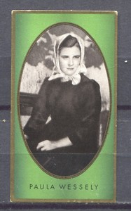 Paula Wessely Colorful Movie Pictures Vintage Trading Card Greiling Cigarettes No.145