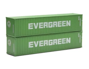 MENARD EVERGREEN 40’ INTERMODAL CONTAINERS O GAUGE SCALE DOUBLE MAXI HUSKY STACK - Picture 1 of 1
