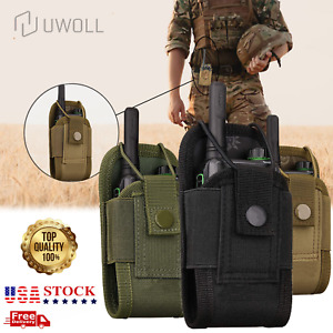 Molle Radio Walkie Talkie Pouch Waist Bag Holder Pocket Holster Outdoor Tactical