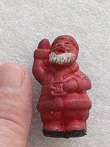 VTG Vintage Mini Santa Red Figurene Rubber - Picture 1 of 3
