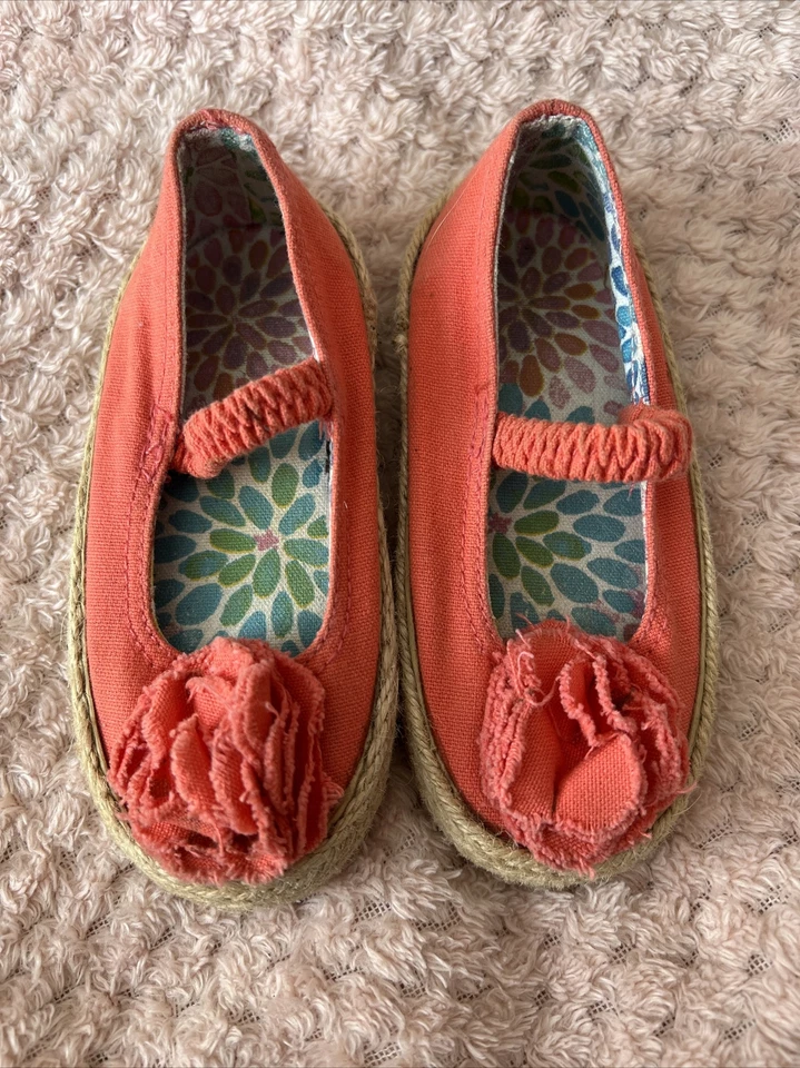 mothercare baby girls Infant orange shoes size 5 - Image 1 of 4