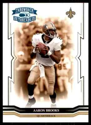 2005 Donruss Throwback Threads Aaron Brooks 38/50 New Orleans Saints - Image 1 of 2