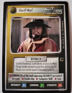 STAR TREK CCG/TCG 1ST EDITION HOLODECK ADVENTURES RARE + SHERIFF WORF 114R+ - Picture 1 of 2