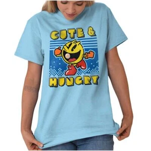 Retro Cute Hungry Funny PACMAN Game Womens Graphic T Shirt Tees - Picture 1 of 9