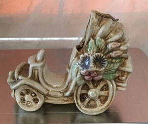 Capodimonte Antique Ceramic Car Set Of Two Figurines 4 X 2 In. - Picture 1 of 4