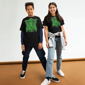 Youth classic Neon Green Skeleton Tee - Picture 1 of 6