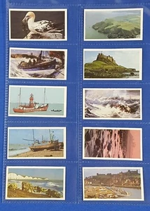 Brooke Bond PG Tips DISCOVERING OUR COAST CAR BLACK BACK REPRINTS Full Set of 50 - Picture 1 of 10