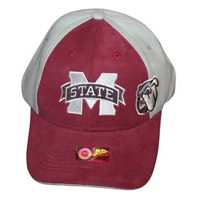 Mississippi State Bulldogs Silver & Maroon Captivating Ball Cap Hat Adjustable - Picture 1 of 5