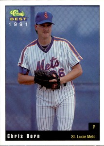 1991 St. Lucie Mets Classic/Best #22 Chris Dorn Houston Texas TX Baseball Card