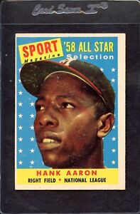 1958 TOPPS  HANK AARON ALL-STAR  #488  - ORIGINAL  NICE