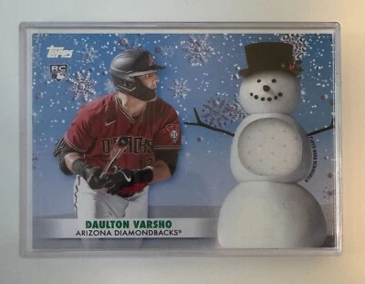 Player Worn /25 2021 Topps Holiday Relics #WRC-DV Daulton Varsho Rookie - Image 1 of 2
